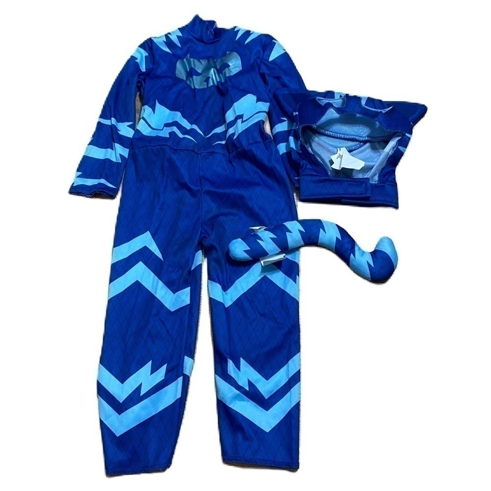 PJ Masks Cat Boy Costume 2T Tail Mask Bodysuit Kids Play Halloween